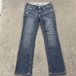 Womens Ariat REAL Stryker Gianna Straight Mid Rise Medium Wash Denim Jeans 29S